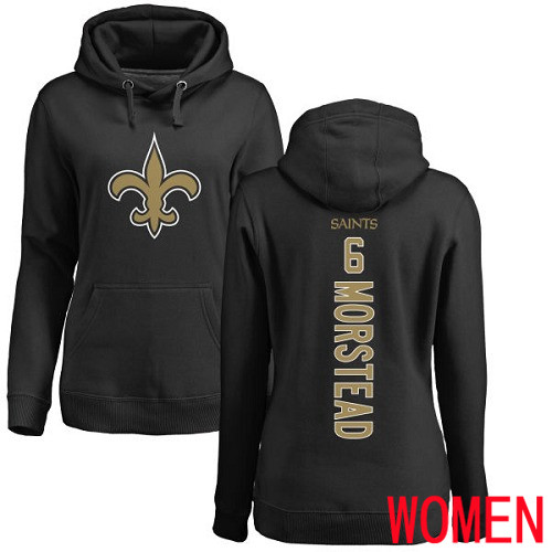 New Orleans Saints Black Women Thomas Morstead Backer NFL Football 6 Pullover Hoodie Sweatshirts